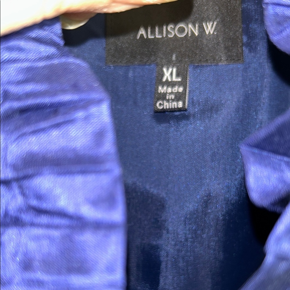 Blue Silk Women's Long Skirt Suit - Picture 11 of 15